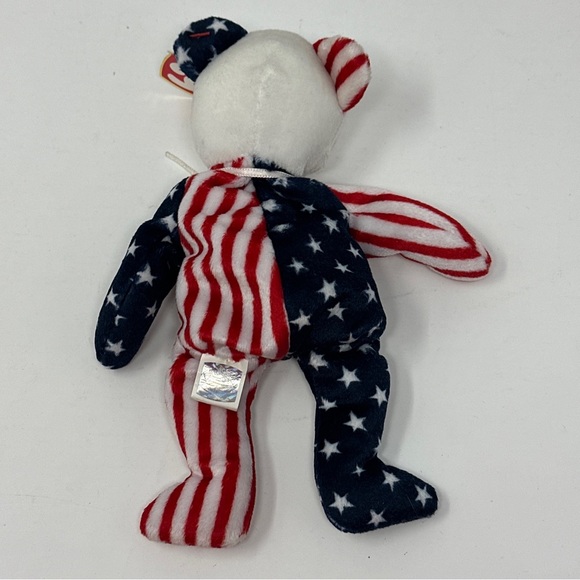 Lot of 4 Patriotic USA Unity Beanie Babies Bears Plush America Hero Spangle - Picture 11 of 16